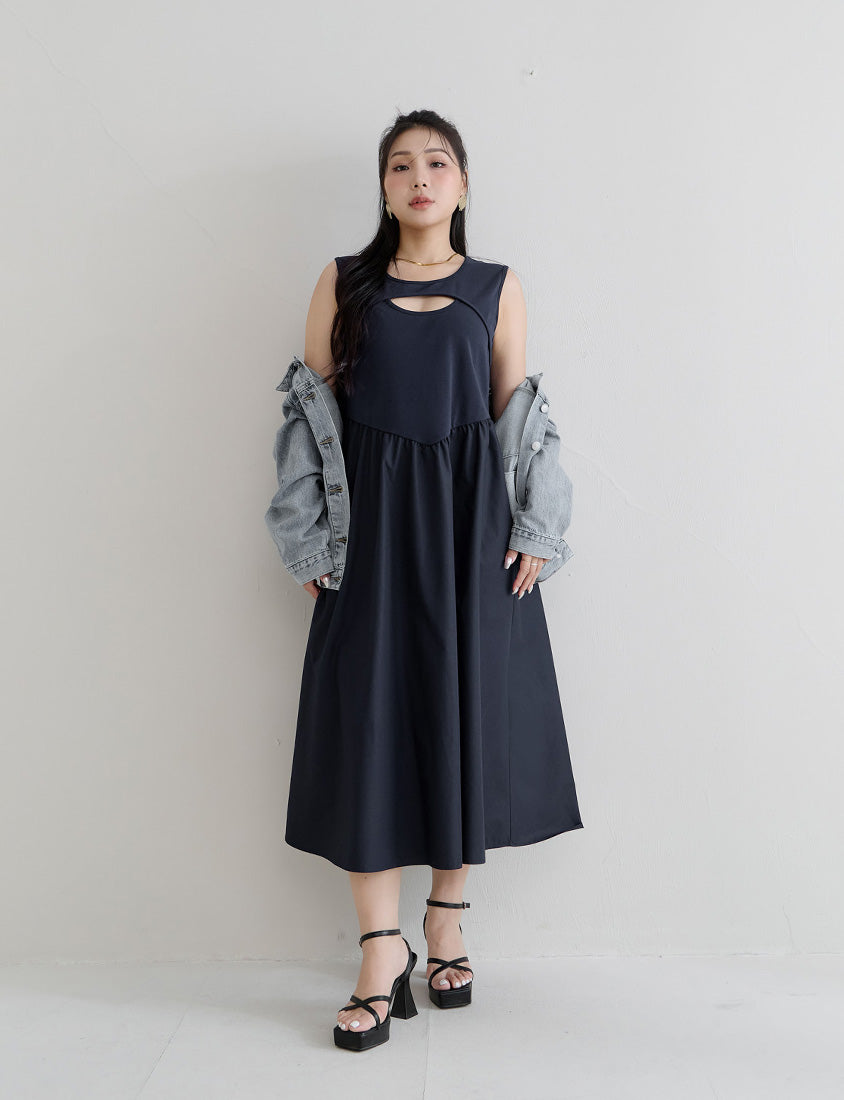 MUA! Hot Front Cut-Out Plus Size Tank Dress