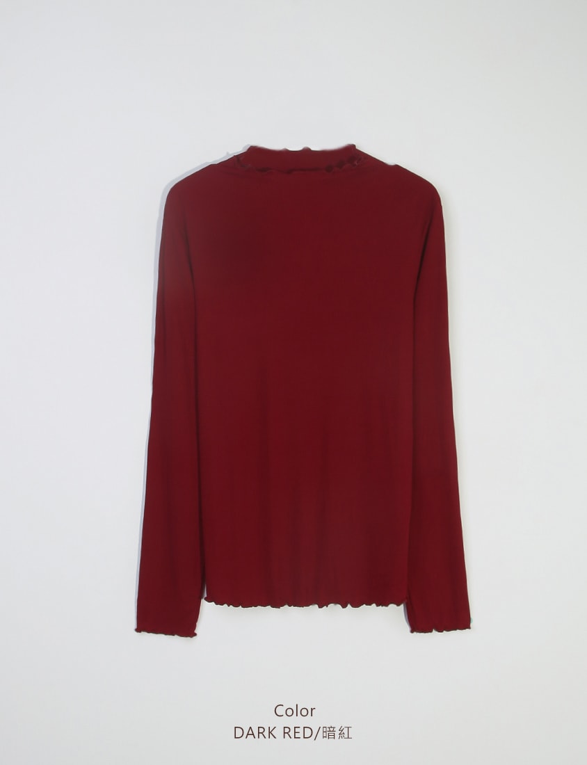 Classic Soft Ribbed Lettuce Edge Plus Size Top