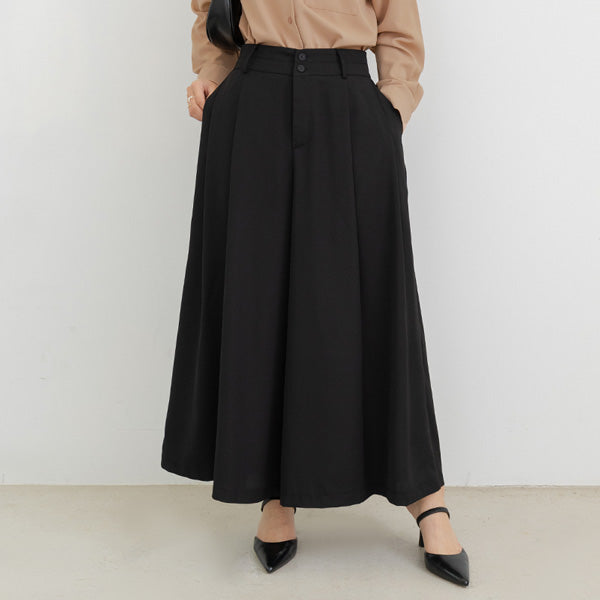 MISS. Wrinkle-Resistant High Waist A-Line Plus Size Tailored Wide Pants