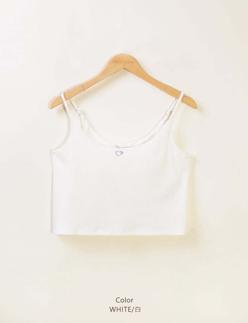 Pobra. Sweet & Edgy Heart Embroidery Plus Size Bra Top (With Pads)