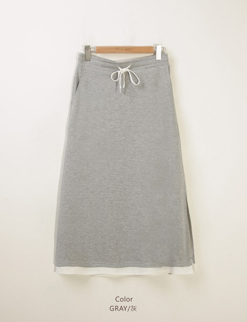 COOL PRO+ Space Cotton Panel Plus Size Maxi Skirt