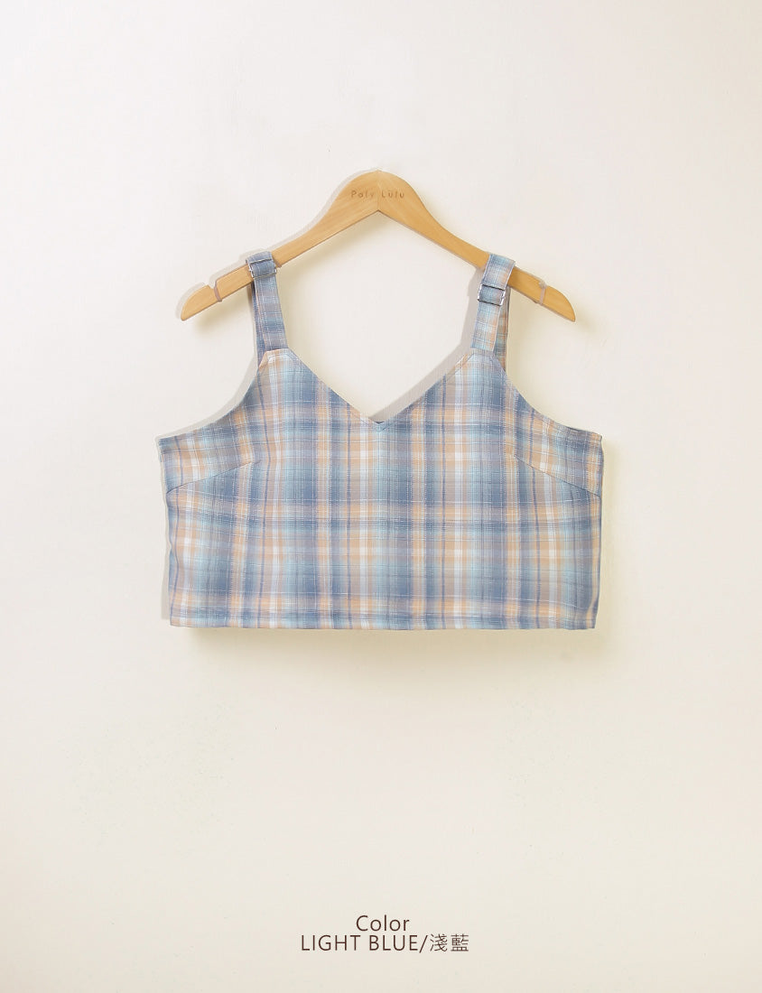 Korean Preppy Adjustable Plaid Plus Size Vest
