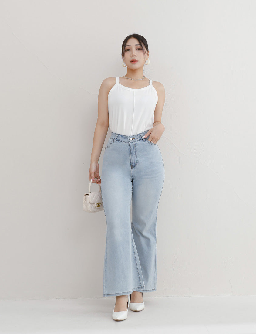 MISS. Silky Cooling Sleeveless Cut Stitch Plus Size Tank Top