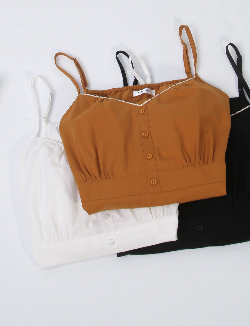 Lace V-Neck Adjustable Waist Plus Size Tank Top