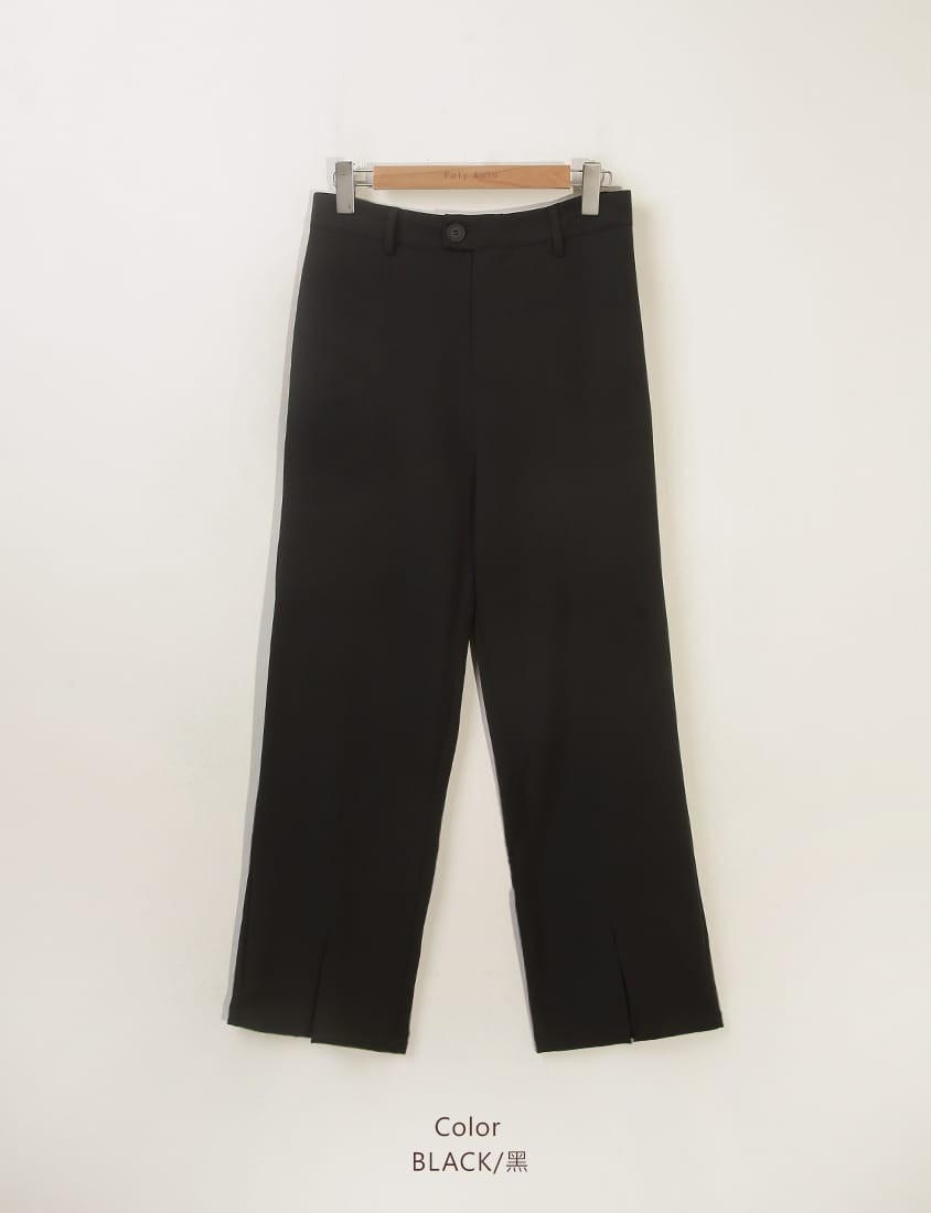 MISS. Silky Cool Slit Slim Fit Plus Size Tailored Pants