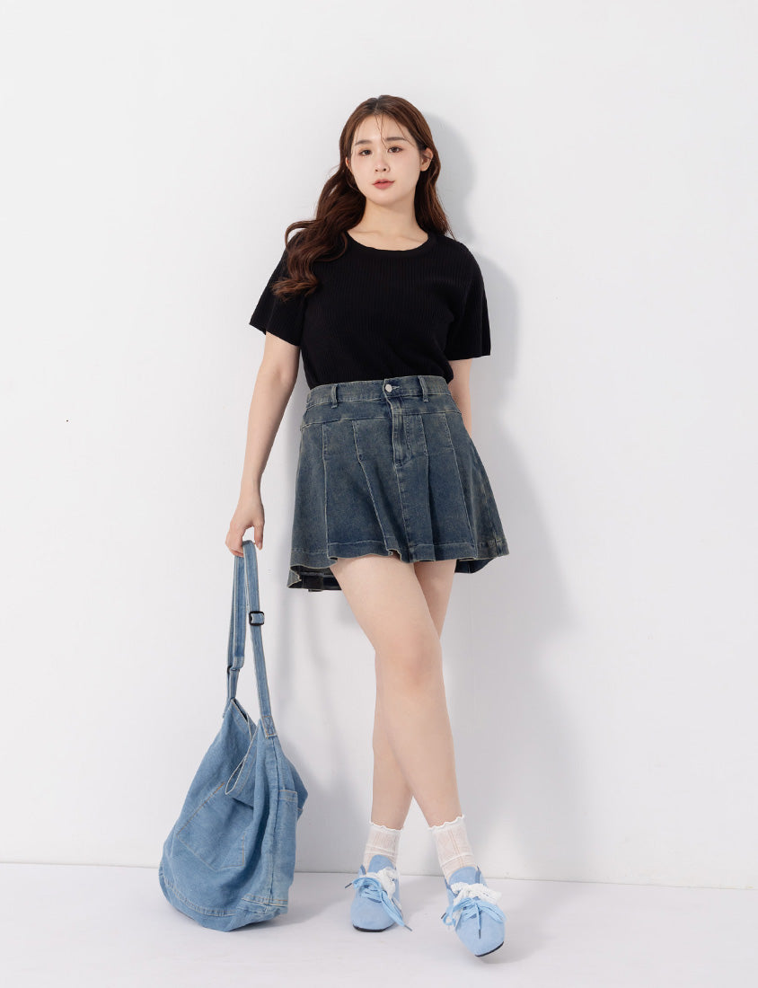 Cooling Lyocell Knit Plus Size Short Sleeve Top