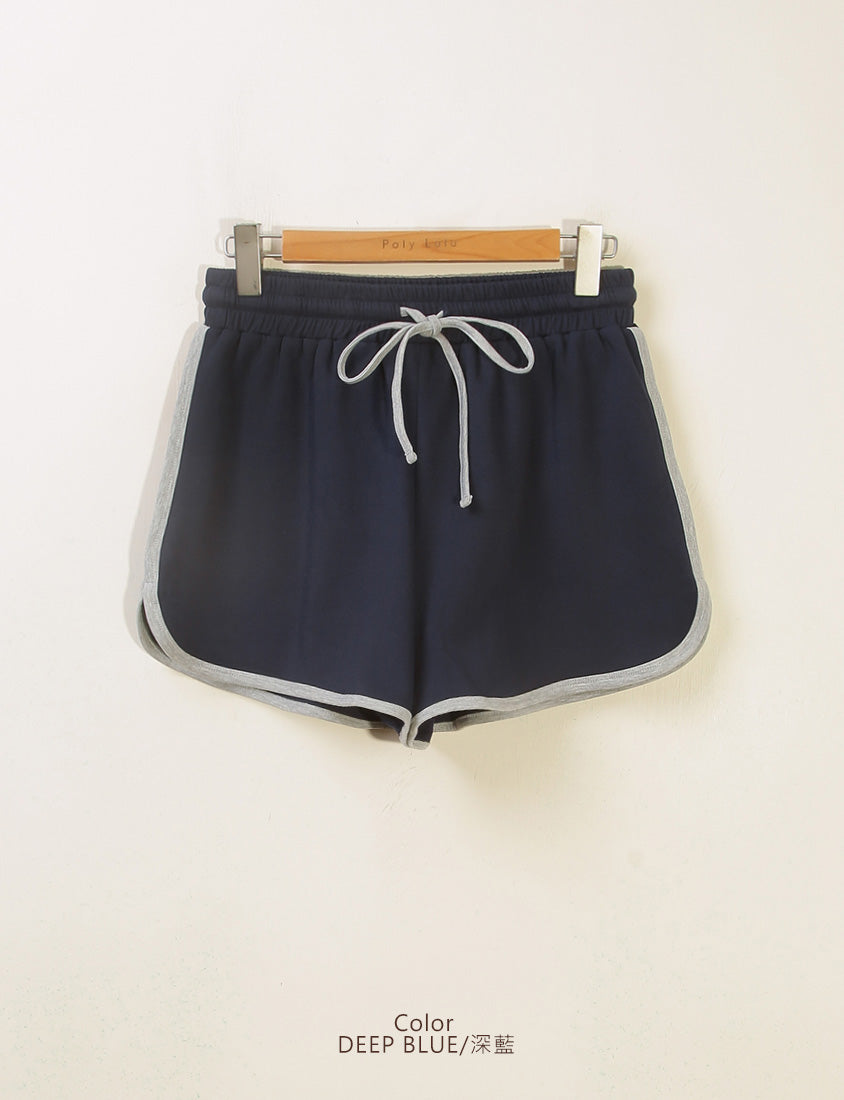 MUA! Sporty High-Waist Tie Plus Size Shorts