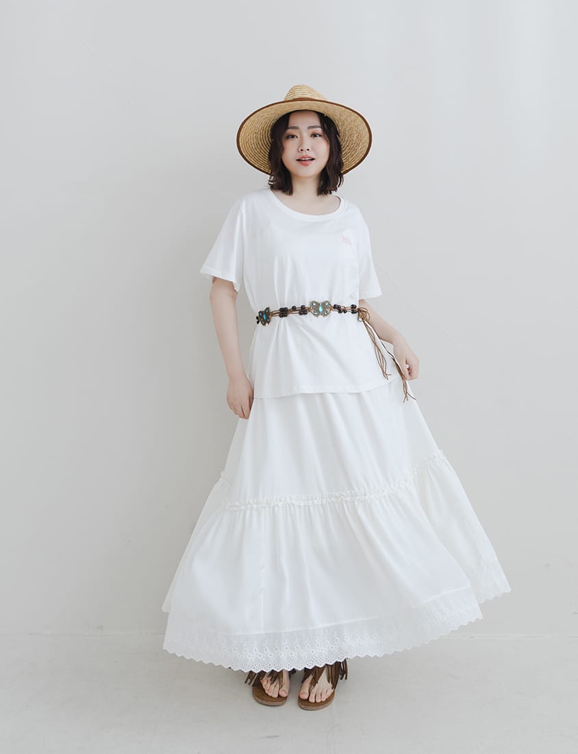 LOVE Soft Color-Block Plus-Size Embroidered Tee