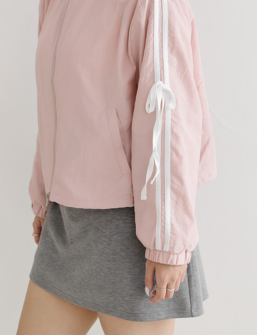 MUA! Contrast Trim Cropped Plus Size Trench Jacket