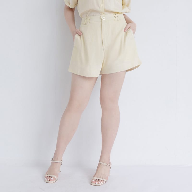 Airy Silky Linen Blend Shorts