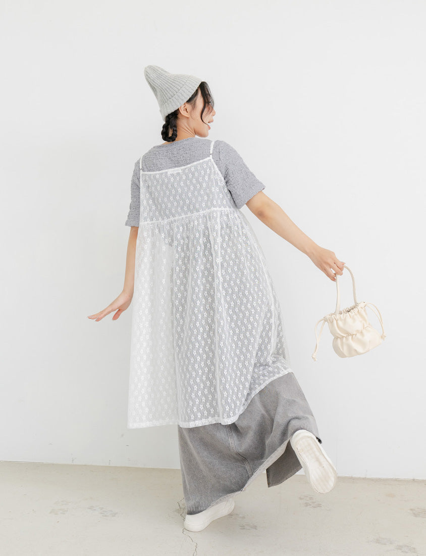 Japanese Style Wrinkled Textured Versatile Plus Size Crew Neck Top