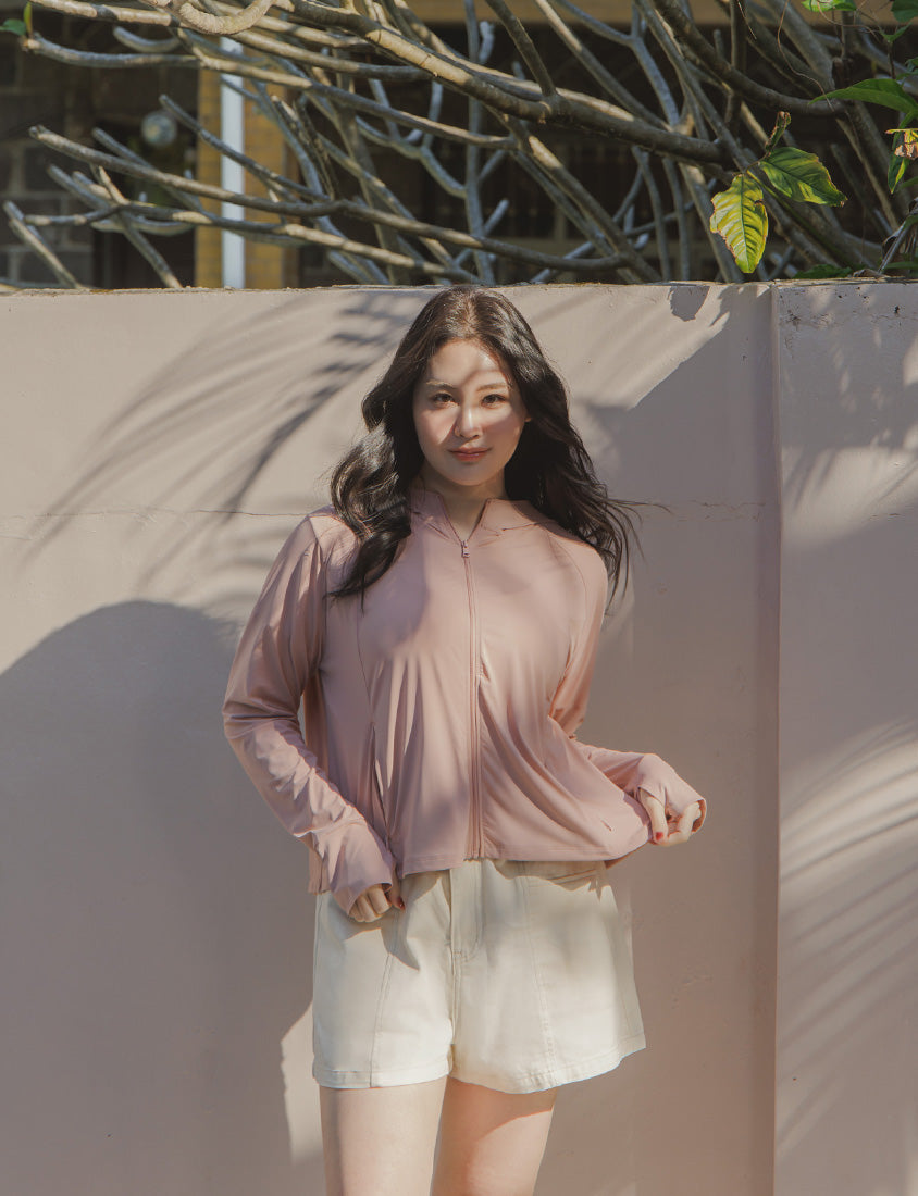 UV PRO+ Cooling Tech Sun Protection Plus Size Cropped Jacket