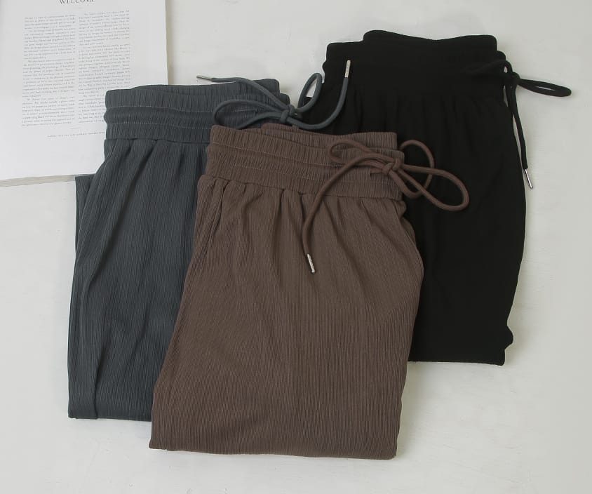 Hip-Contouring Comfy Ribbed Slimming Plus Size Wide Leg Pants