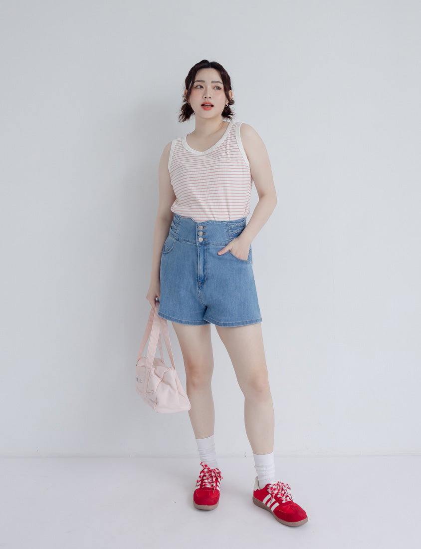 Summer Stripe Colorblock Plus Size Tank