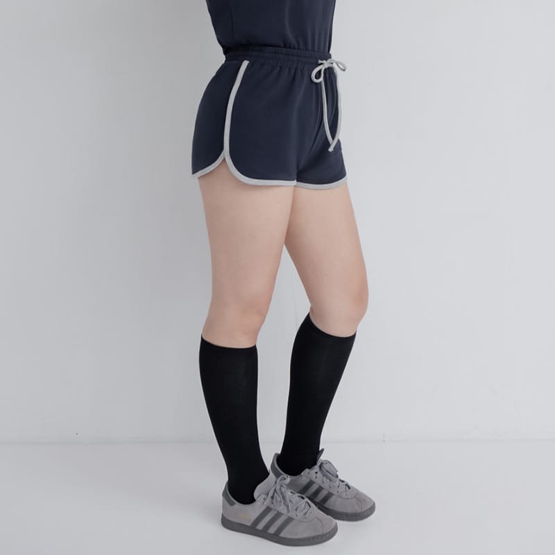 MUA! Sporty High-Waist Tie Plus Size Shorts