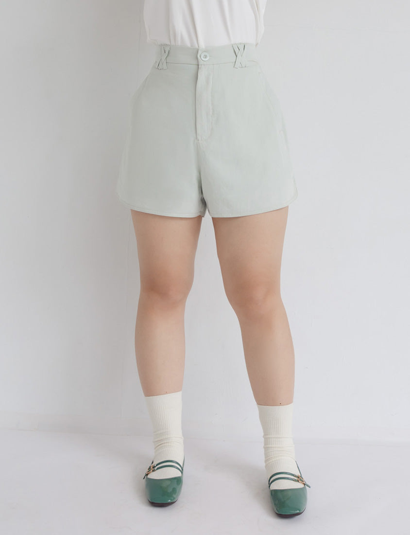 Airy Silky Linen Blend Shorts