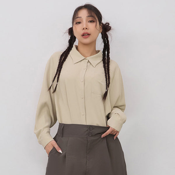 Versatile Wrinkle-Resistant Oversized Plus Size Long Sleeve Shirt (Unisex)