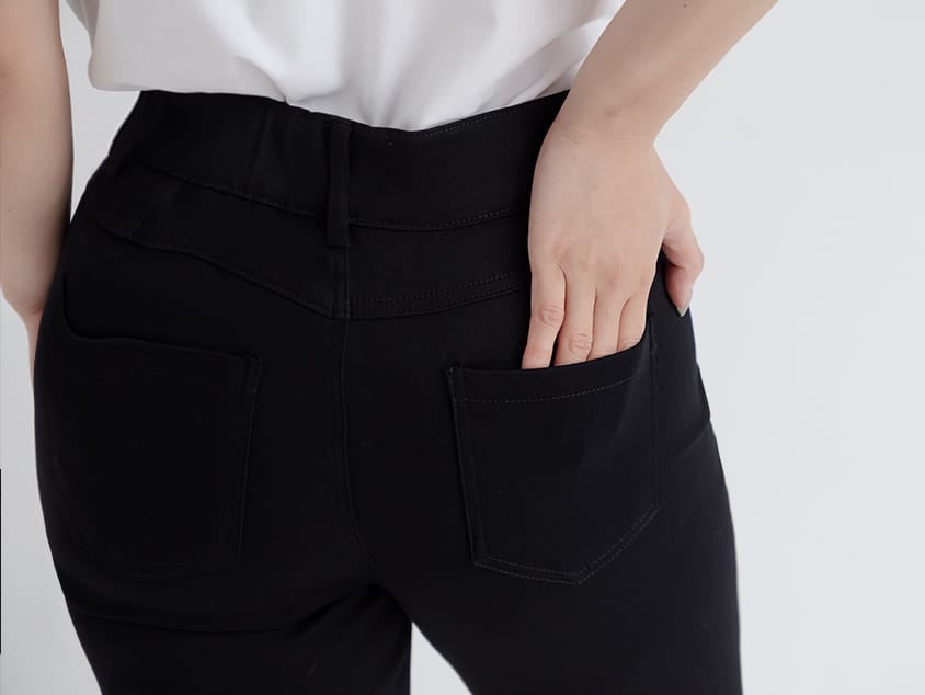 Tummy-Flattering Plus Size Slimming Pants (Single Button)