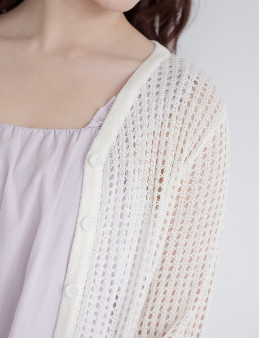 V-Neck Multicolor Ice Silk Plus Size Knit Cardigan
