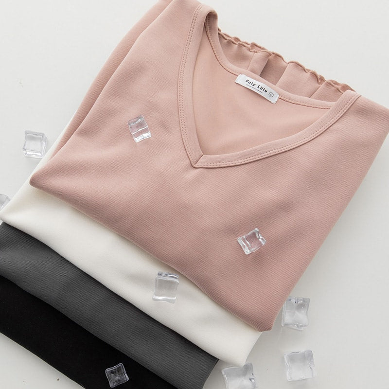 COOL PRO+ Space Cotton V-Neck Plus Size Tee