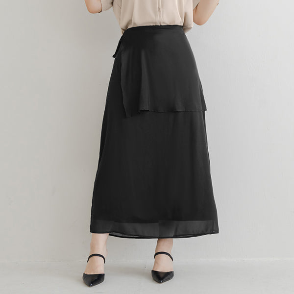 Fairy Two-Piece Sheer Plus Size Maxi Skirt (with Inner Skirt)