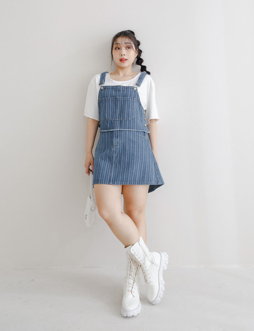 Raw Edge Plus Size Adjustable Plus Size Denim Vest