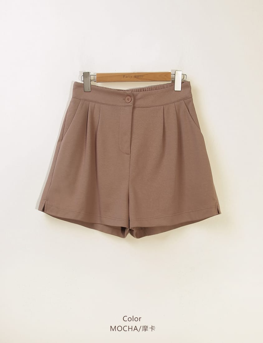 Summer Pleated Back Elastic Waist Plus Size Shorts