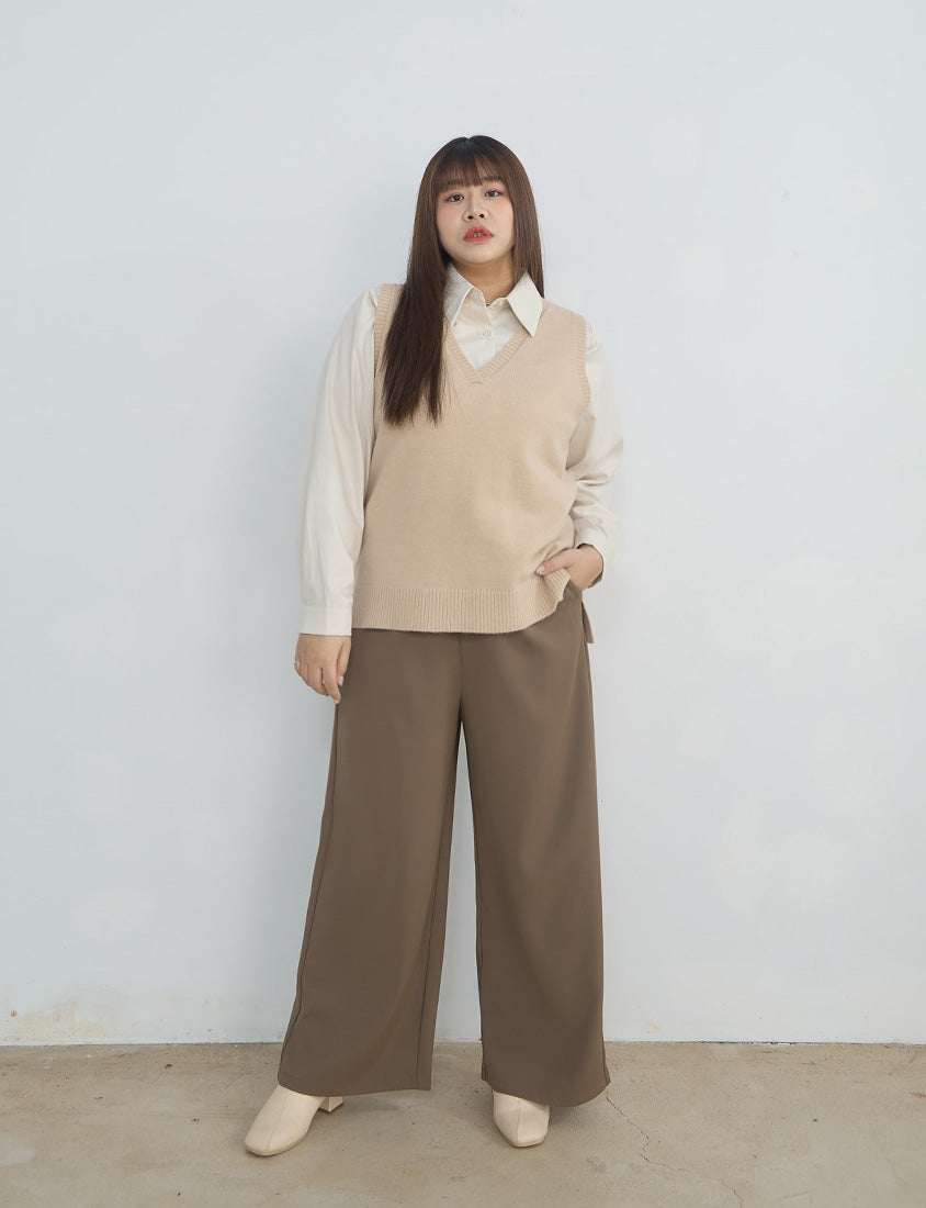 MISS. Apple-Shaped Friendly! Perfect Fit Wrinkle Resistant Straight Cut Trousers