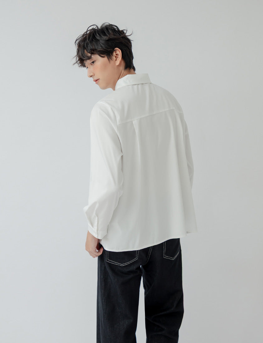 Multi-Color Drop Shoulder Plus Size Boyfriend Oversize Shirt (Unisex)