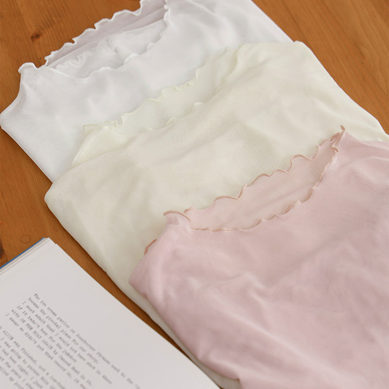 MISS. Multicolor Stretch Sheer Lettuce-Edge Plus Size Top