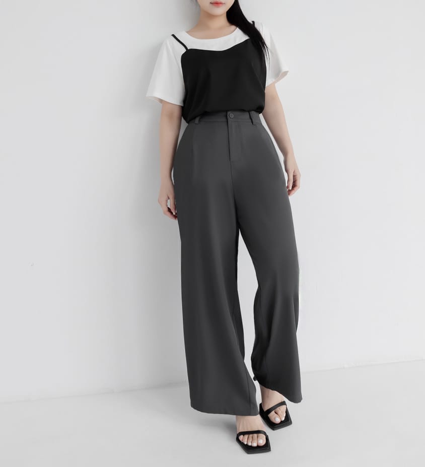Sophisticated Pleated Drawstring Plus Size Tailored Pants
