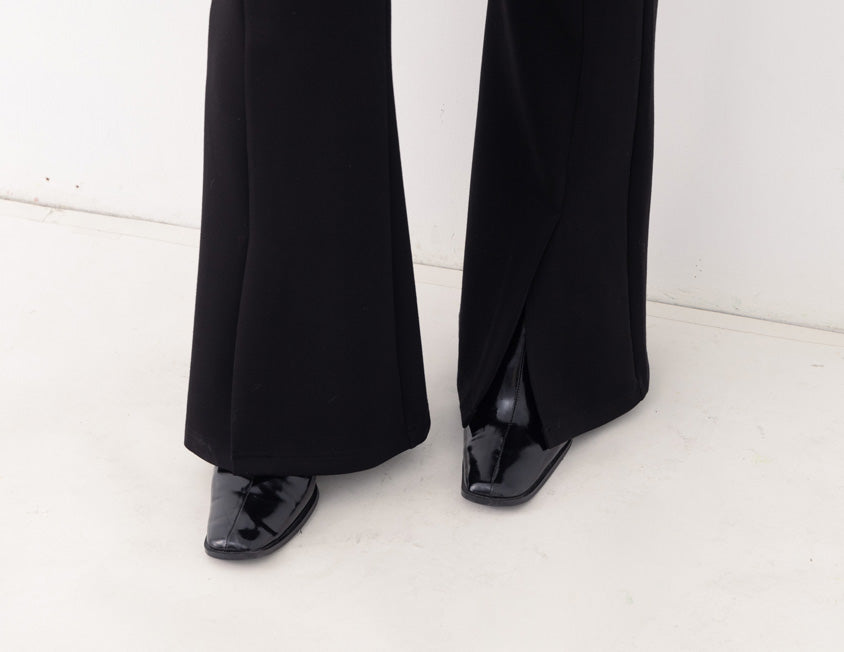 MUA! Sexy Space Cotton Front Slit Plus Size Flare Pants