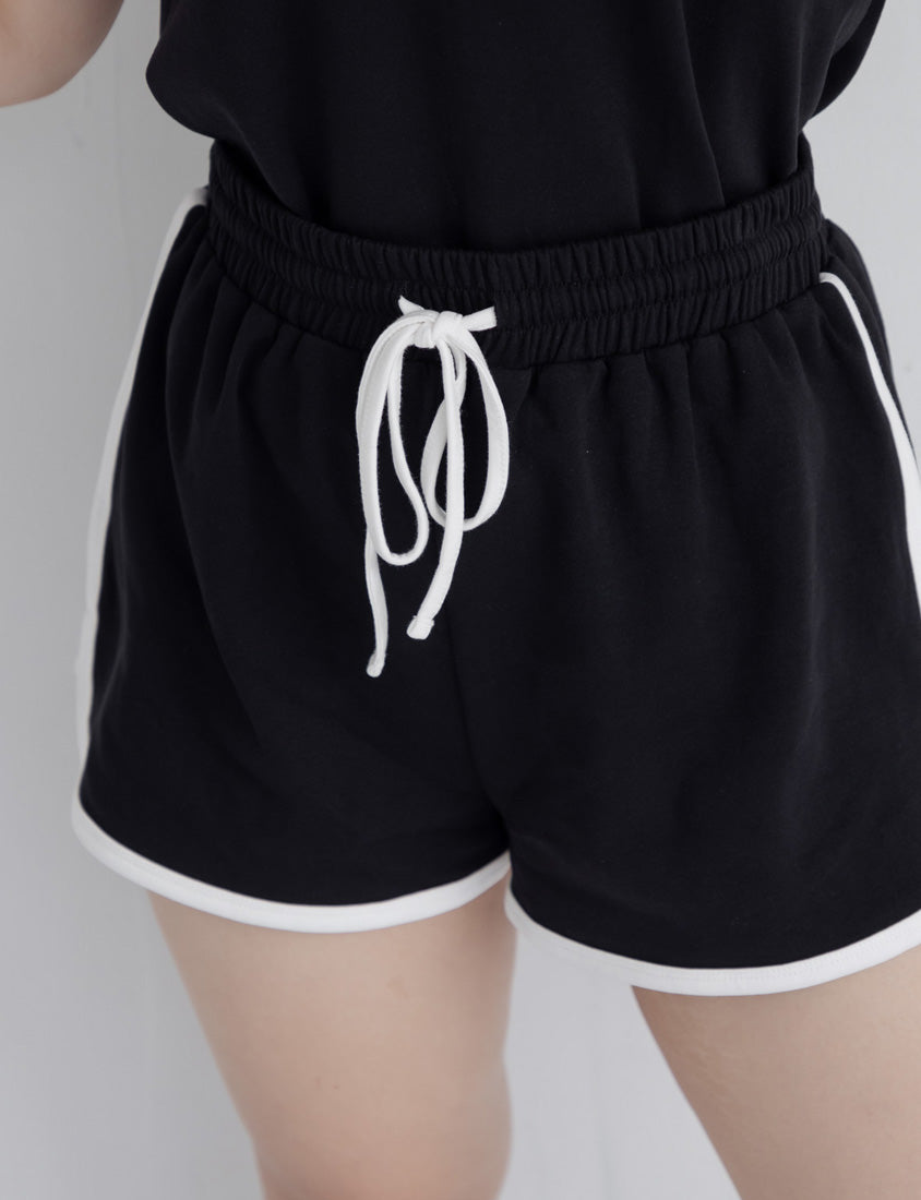 MUA! Sporty High-Waist Tie Plus Size Shorts