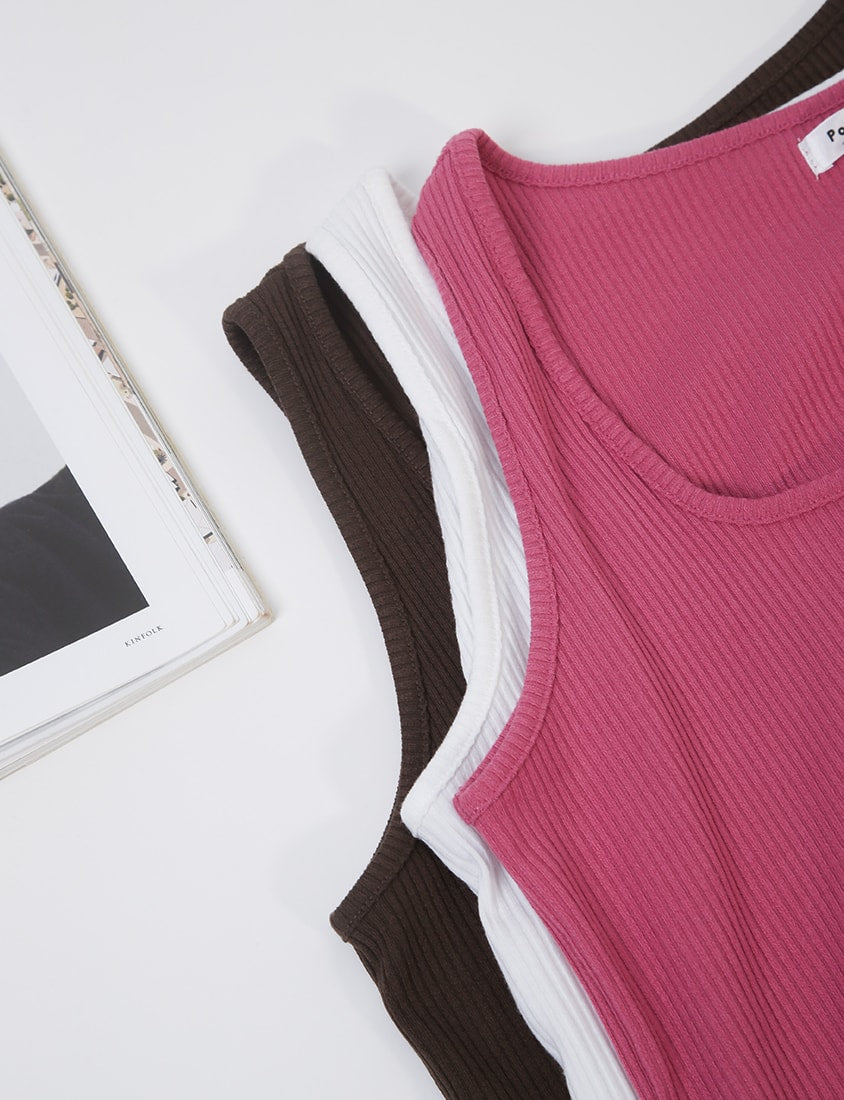 MUA! LAS VEGAS Ribbed Plus Size Tank Top