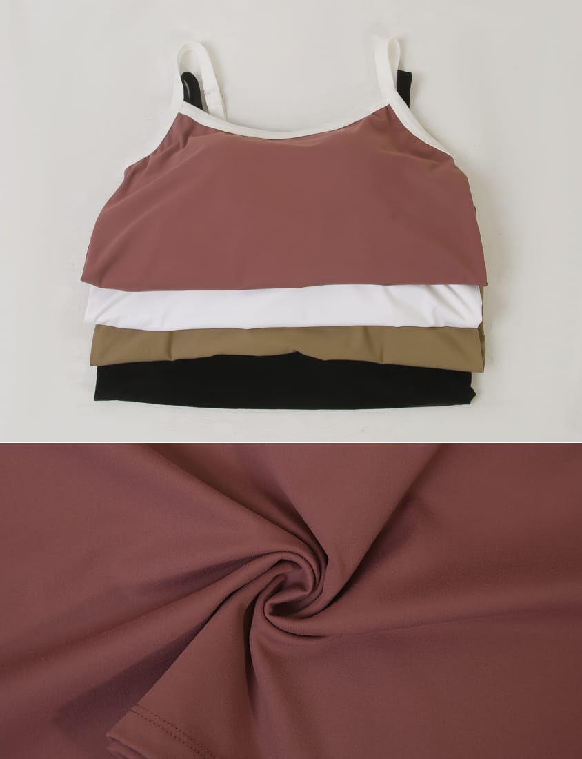 Pobra. COOL PRO+ Contrast Piping Plus Size Padded Tank Top