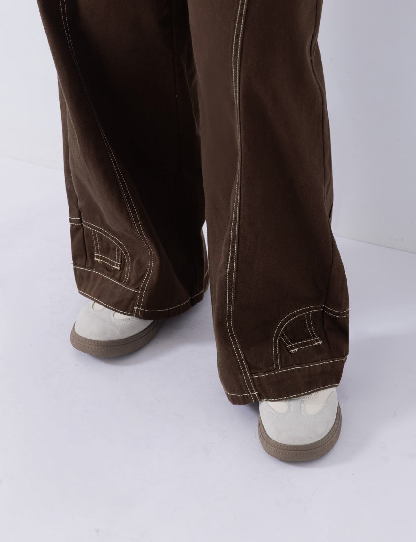 MUA! Inverted Seam Plus Size Straight-Leg Wide Pants