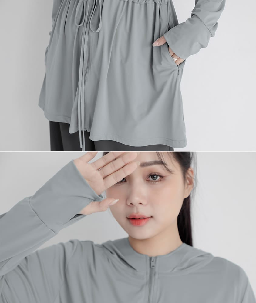 UV PRO+ Cooling Tech Sun Protection Plus Size Longline Jacket