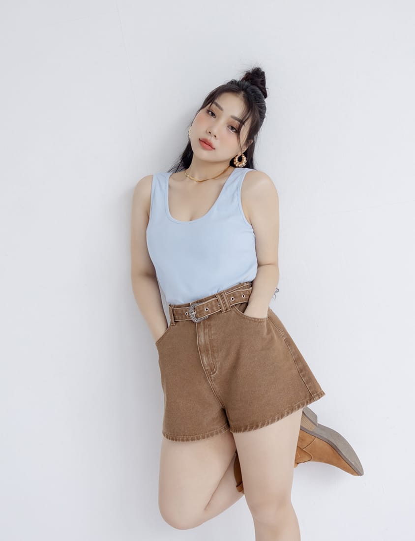 MUA! Layered Ribbed Contrast Plus Size Top