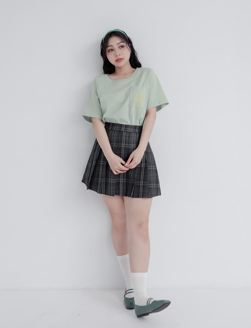 EAT ME Fried Chicken Pocket Plus Size Embroidery Tee