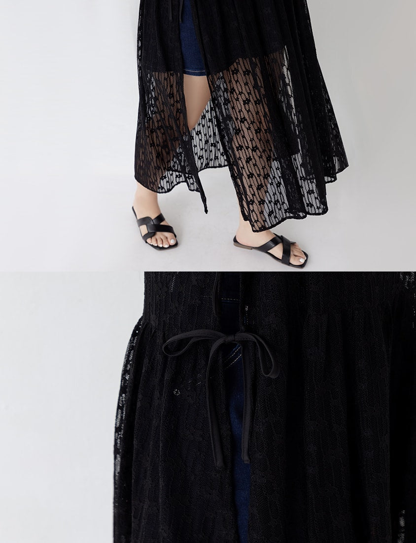 Adjustable Lace Side-Tie Plus Size Long Camisole Vest
