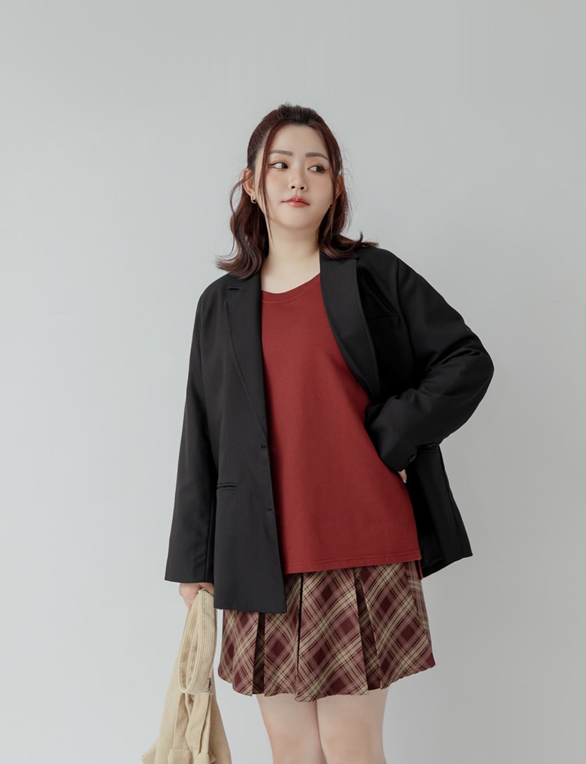 Minimal Versatile Plus Size Tailored Blazer