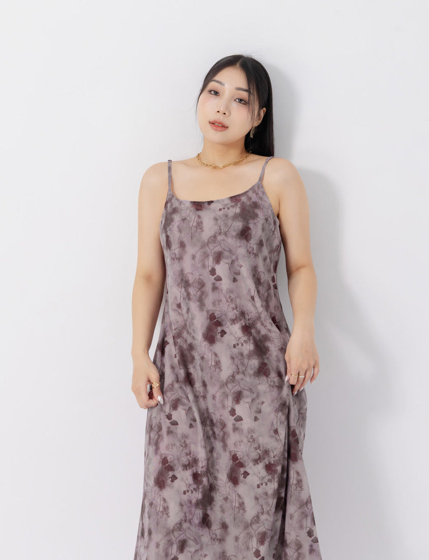 MUA! Sheer Adjustable Tie-Dye Plus Size Maxi Dress