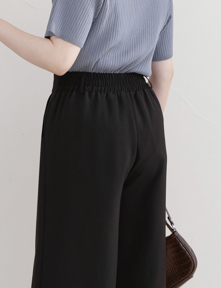 MISS. Pear-Shaped Friendly Wrinkle-Resistant Plus Size Wide Leg Trousers