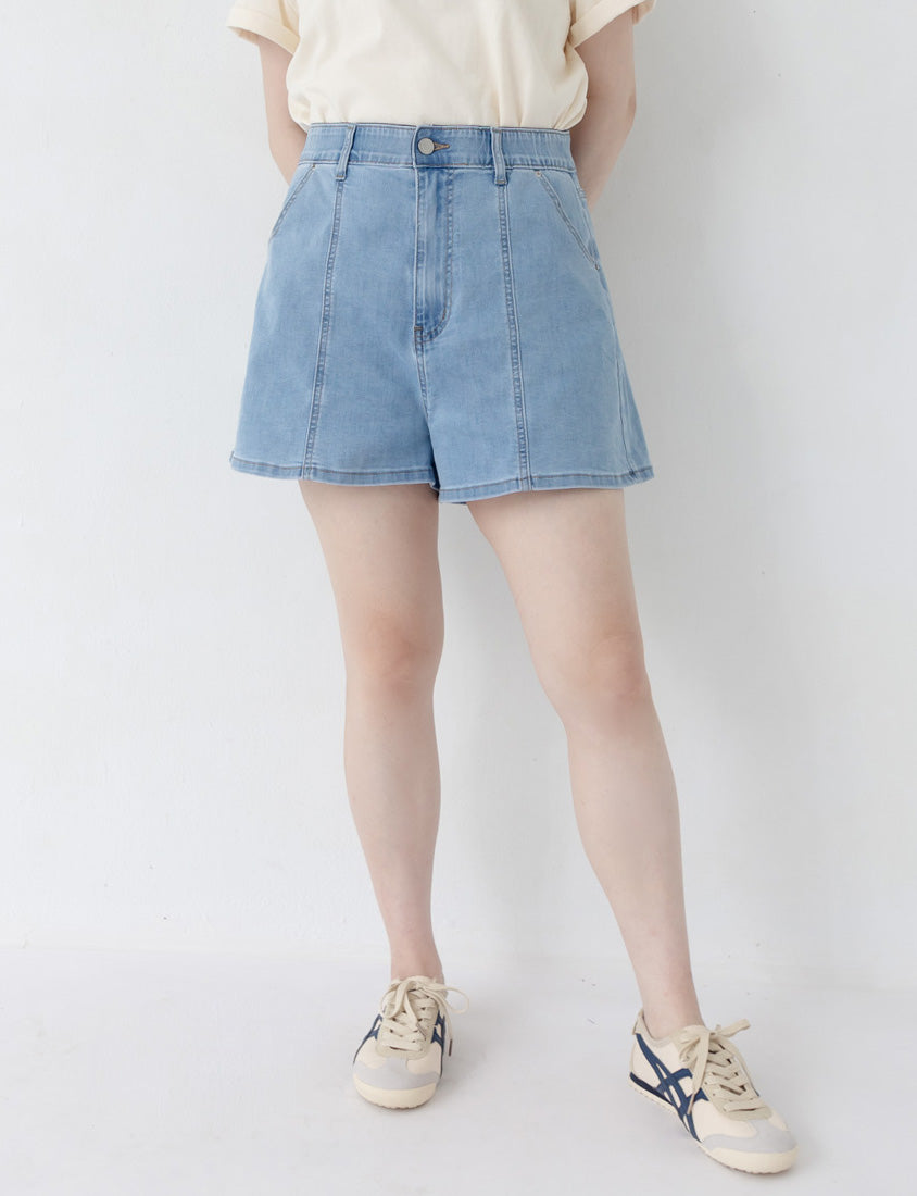 Cooling Tech A-Line Plus Size Denim Shorts