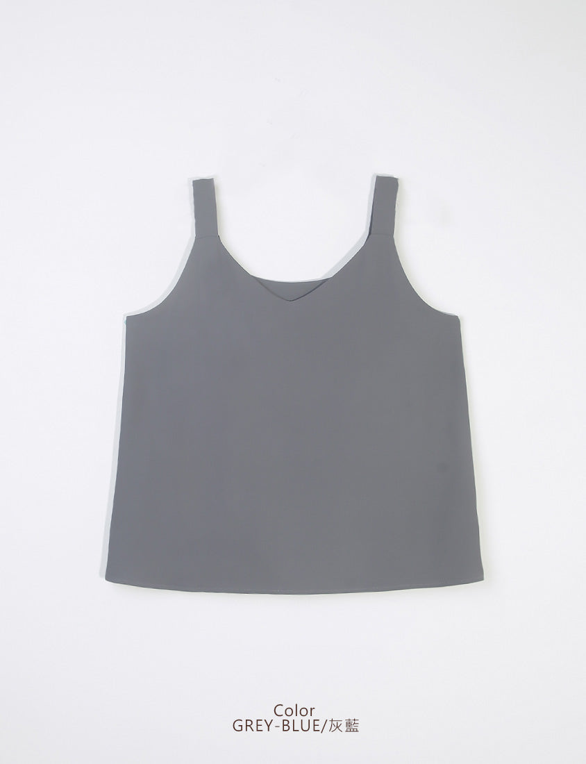 MISS. Two Way Reversible Matte Chiffon Plus Size Tank Top