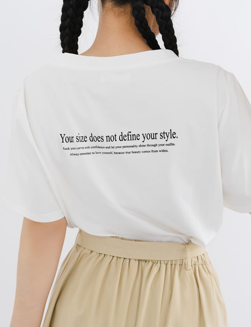 Cooling V-Neck Side Slit Plus Size Graphic Tee