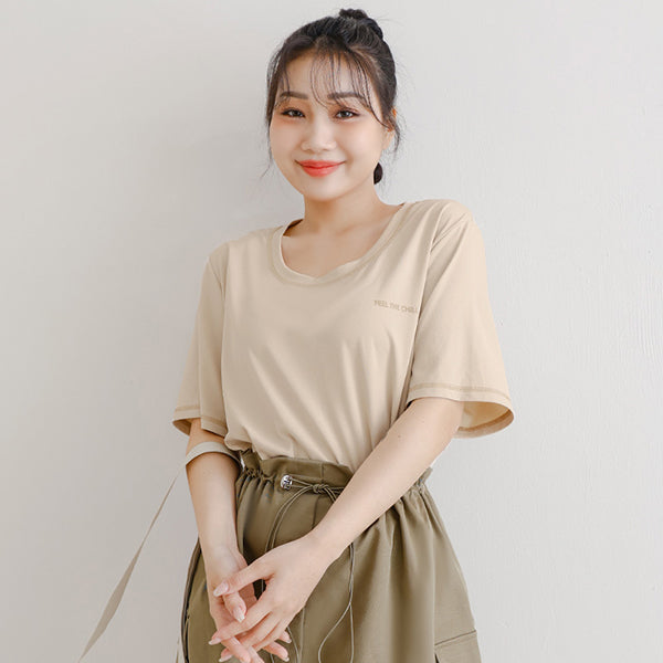COOL PRO+ Color-Block Plus Size Print Tee