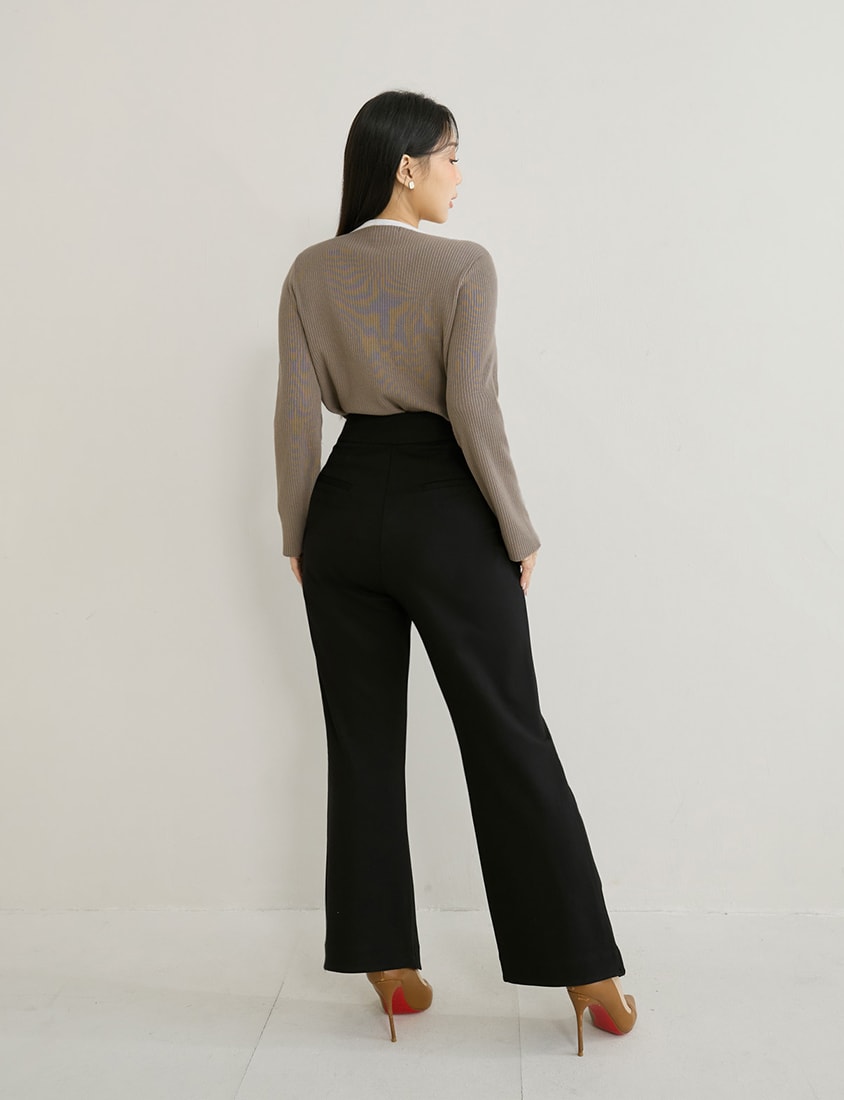 MISS. Easy Care Flared Plus Size Tailored Pants