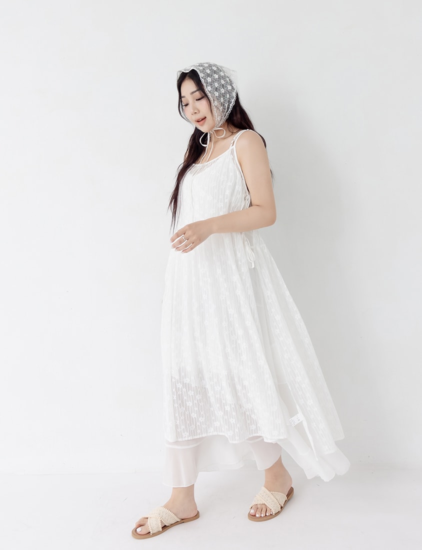 Adjustable Lace Side-Tie Plus Size Long Camisole Vest