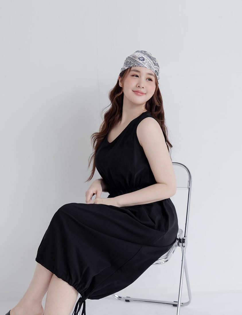 Cooling Tech V-Neck Plus Size Maxi Dress